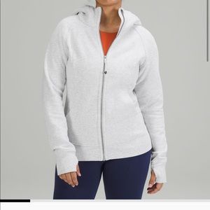 Women’s Lululemon Scuba Full-Zip Hoodie - Heathered Core Ultra Light Grey